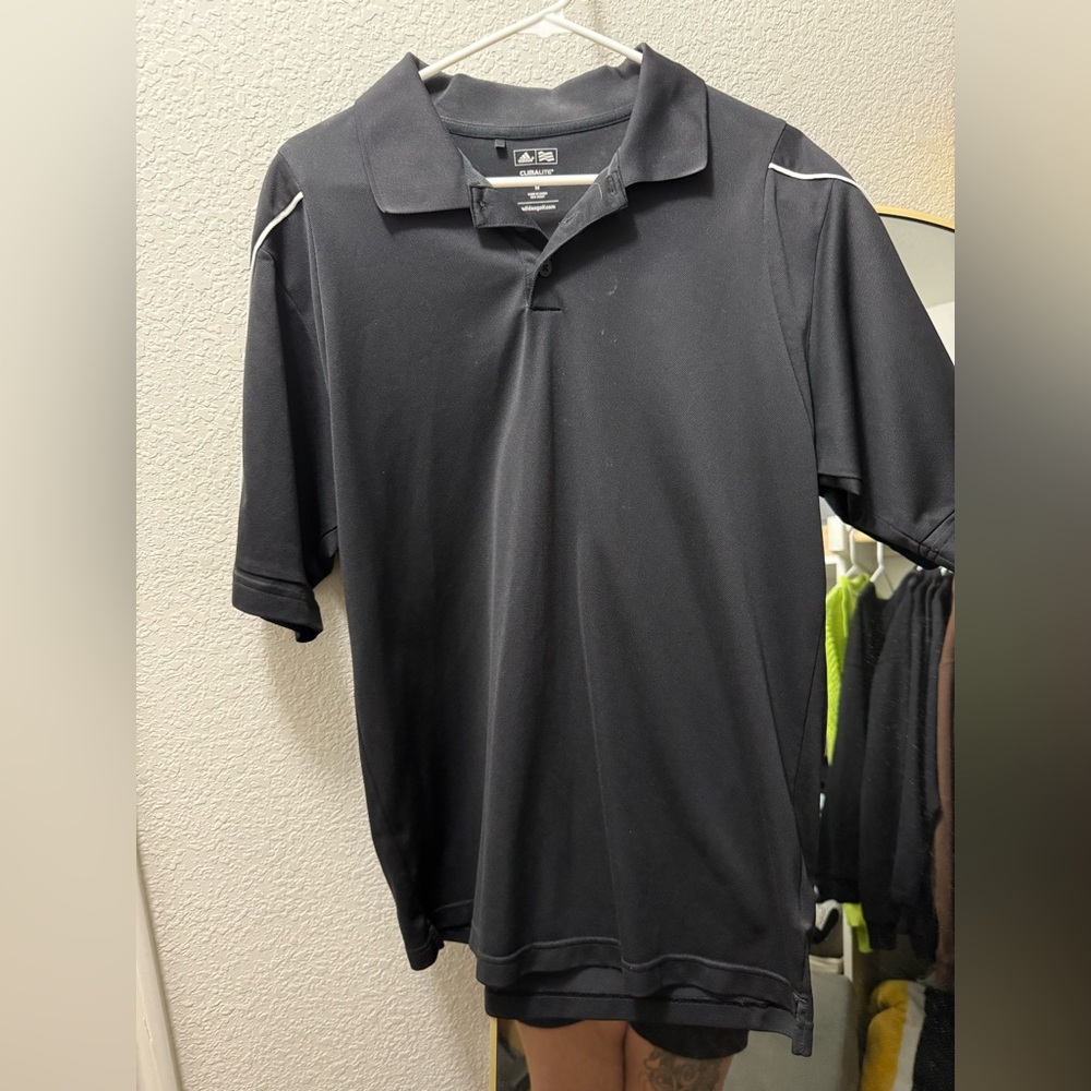 Adidas Black Polo Shirt Climalite